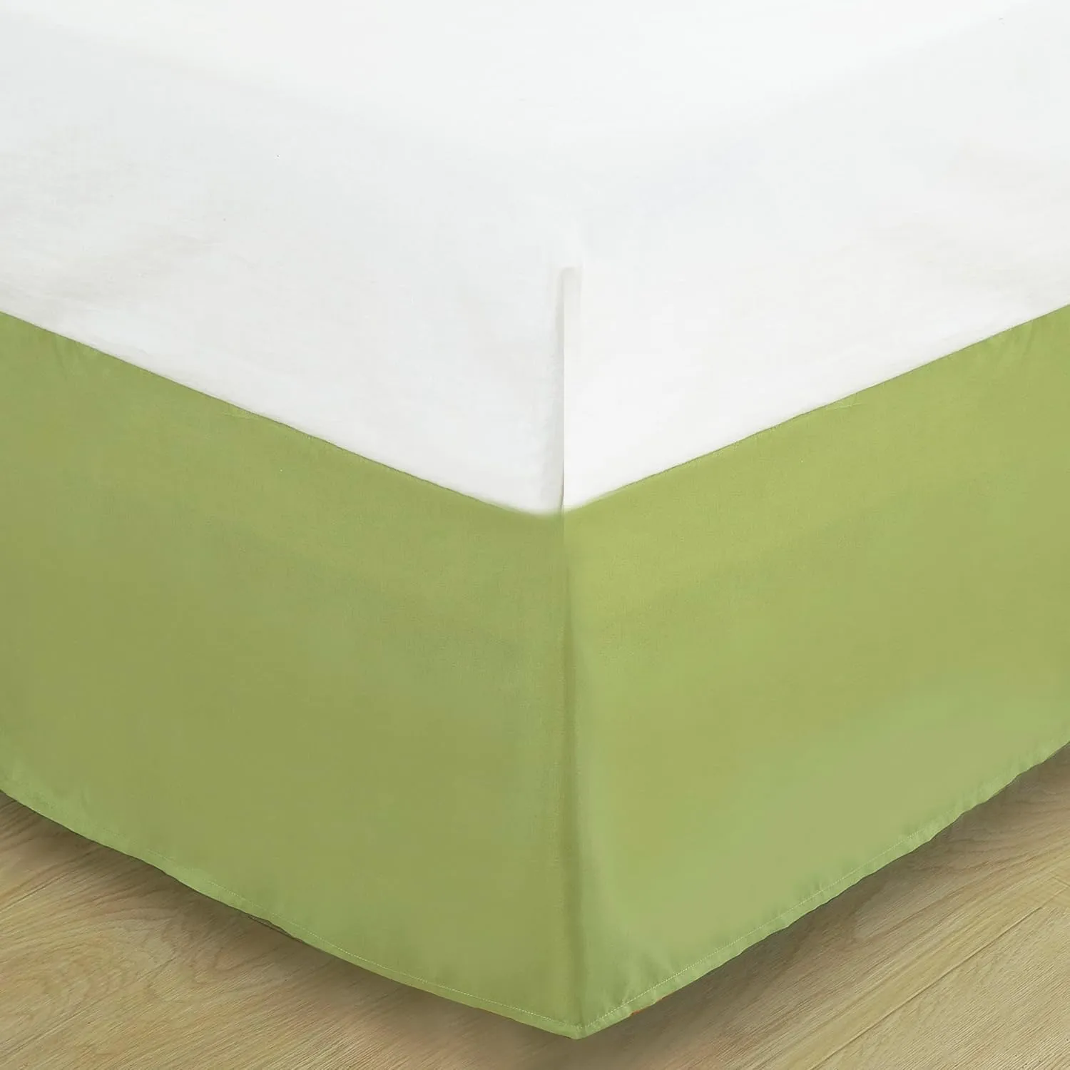 Chezmoi Collection Bengal 7-Piece Bamboo Embroidered Comforter Set Oversized King Size - Sage Green Brown Ivory Bamboo Grass Microfiber Comforter Bedding