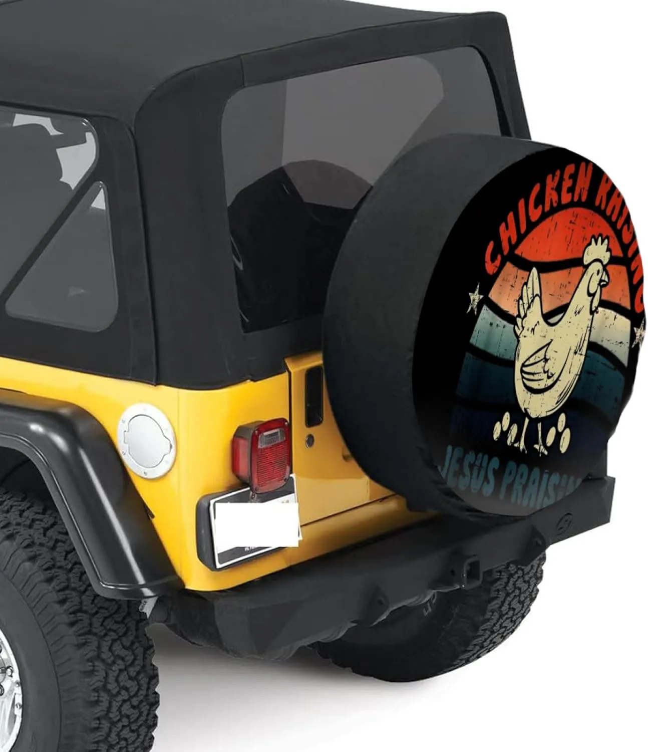 Chicken Raising Jesus Praising for Trailer RV SUV Truck Camper Travel Trailers Accessories 17 inch