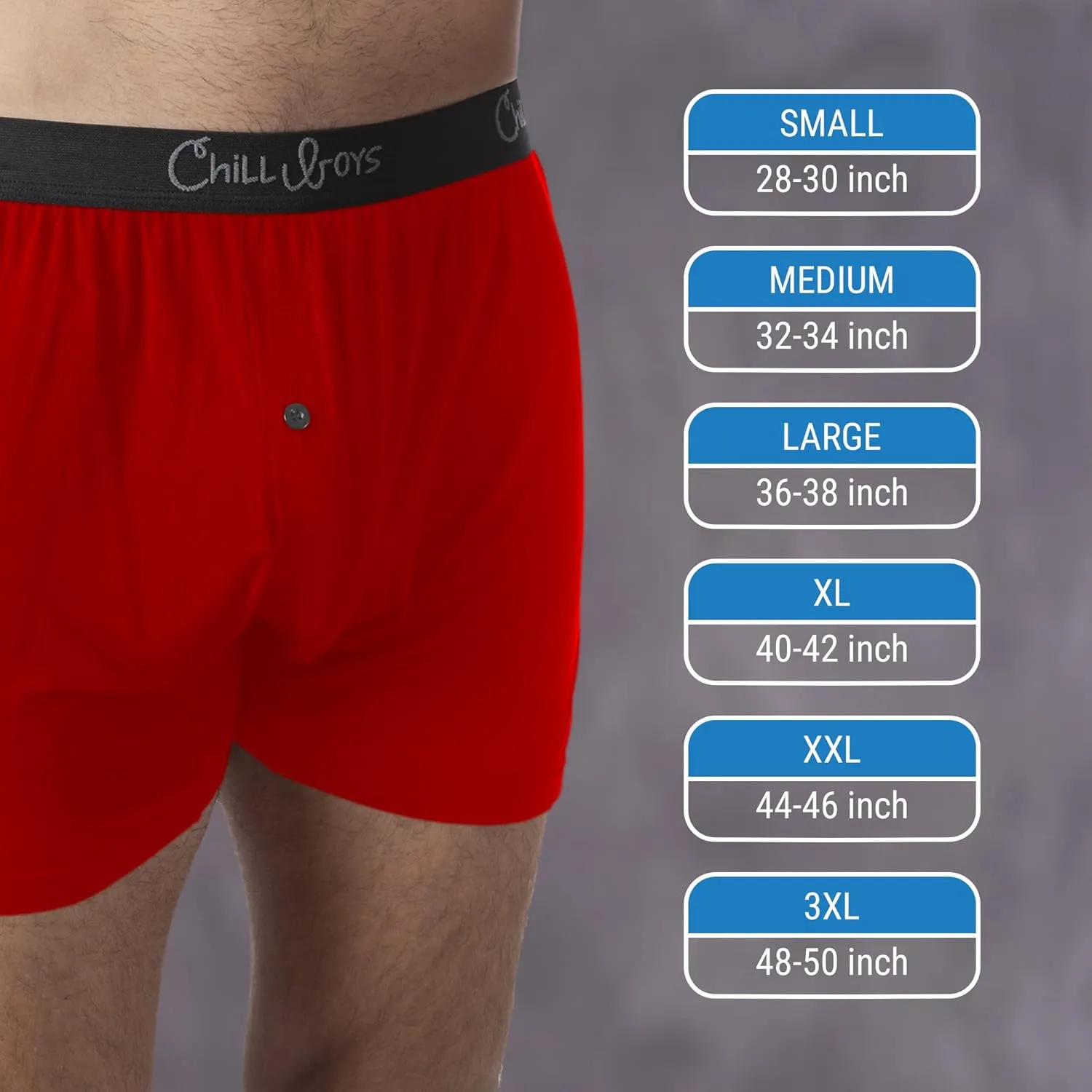 Chill Boys Soft Viscose from Bamboo Boxers for Men - Cool Breathable Comfortable Men's Underwear - 3 Pack Boxer Shorts