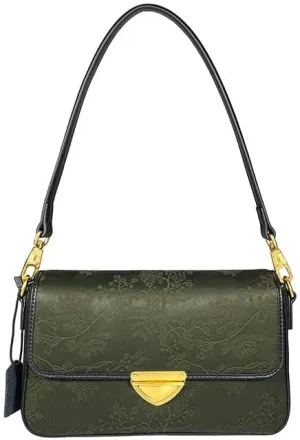 Chinese Style Original Vintage Xiangyun Yarn Saddle Mother's Handbag Underarm Crossbody Small Flap Shoulder Bag for Women