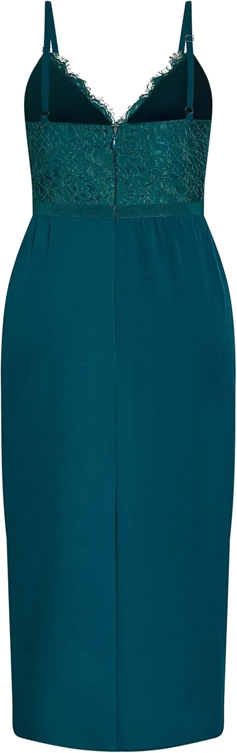 City Chic Women's Plus Size Dress - Lace Touch