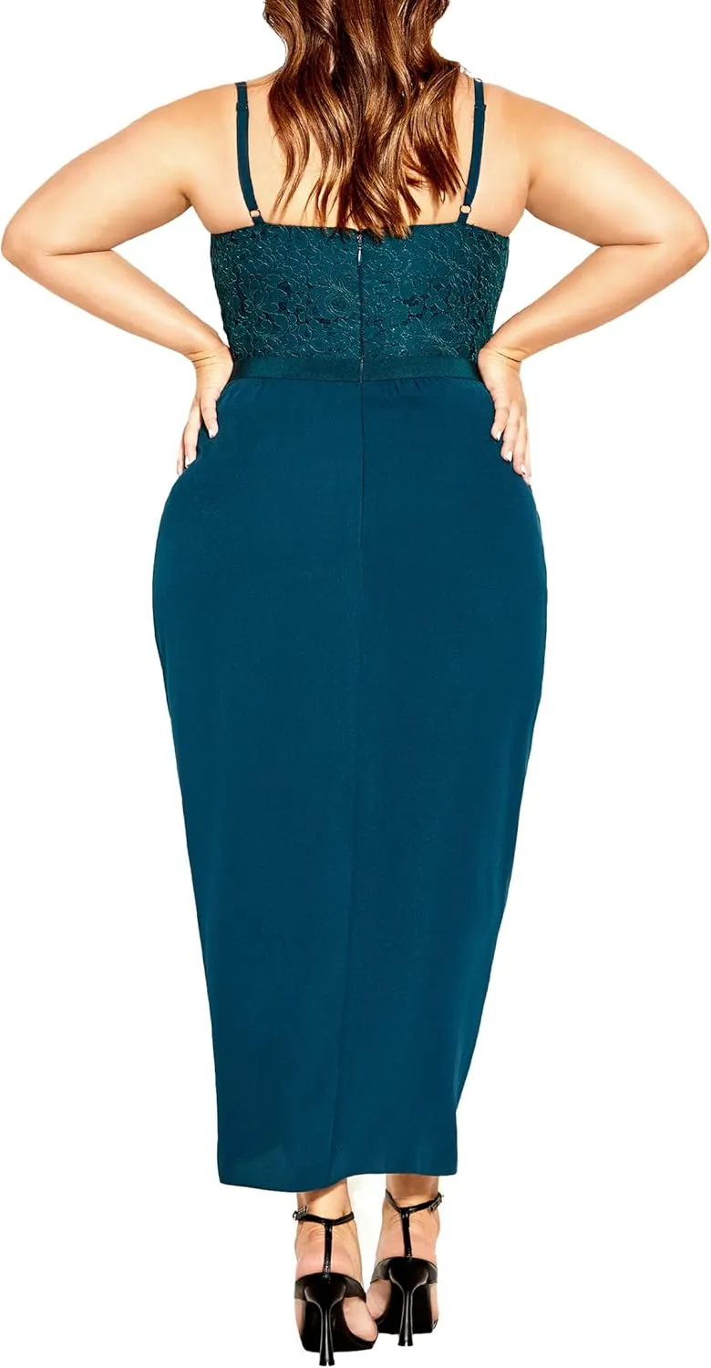 City Chic Women's Plus Size Dress - Lace Touch