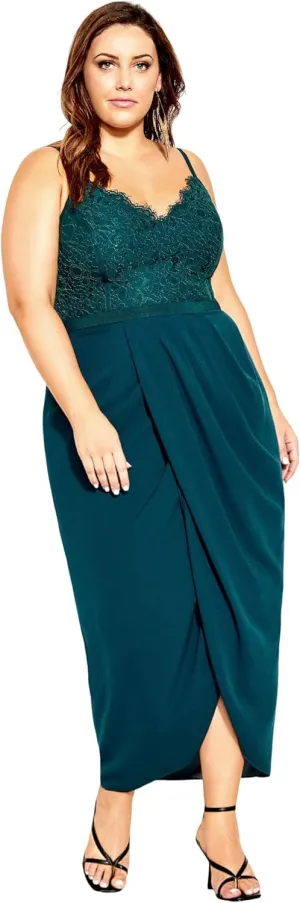 City Chic Women's Plus Size Dress - Lace Touch