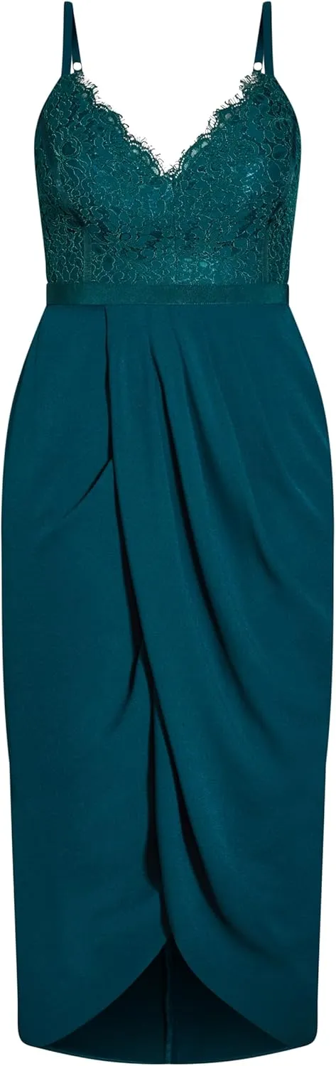 City Chic Women's Plus Size Dress - Lace Touch