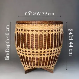 Classy Cloth | – Basket for Thai Decor Flowers, Handwoven Home Eco-Friendly Dried Keepsakes Bamboo Craft &amp; &amp; Style Rattan Natural Storage Reduced price