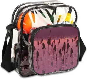 Clear Crossbody Bag Stadium Approved for Women and Men Transparent Messenger Shoulder Bag Clear Purse Bag