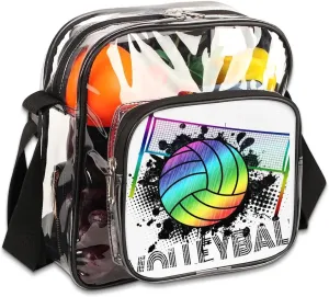 Clear Crossbody Bag Stadium Approved for Women and Men Transparent Messenger Shoulder Bag Clear Purse Bag