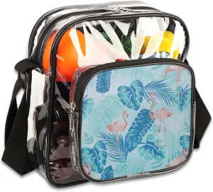 Clear Crossbody Bag Stadium Approved for Women and Men Transparent Messenger Shoulder Bag Clear Purse Bag