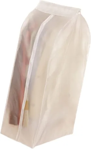 Clothing Dust Cover Bag 1pc White 60x30x90cm Anti-crease Suit Storage Bag Zipper