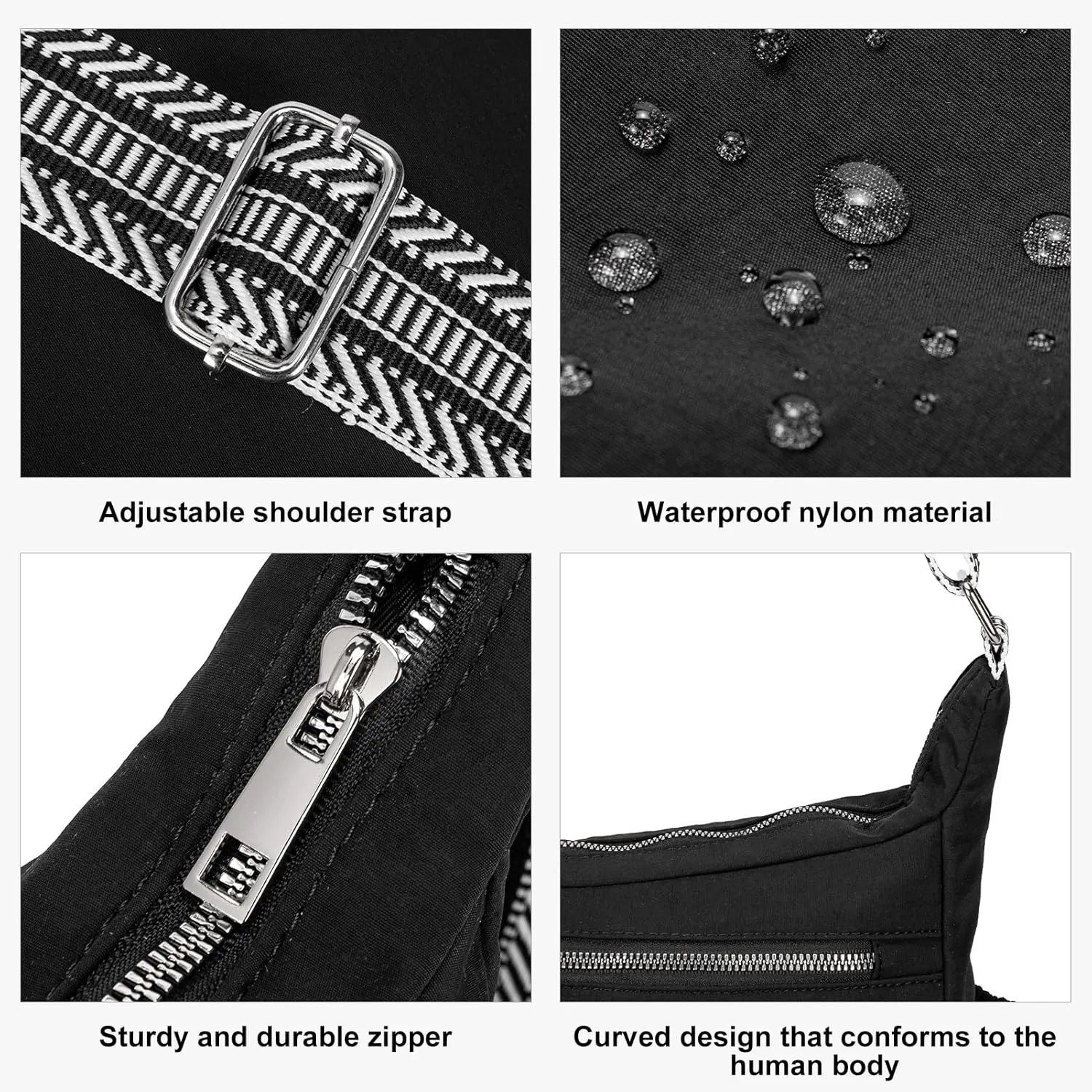 CLUCI Travel Purses for Women, Waterproof Nylon Crossbody Bags for Woman Trendy, Anti Theft Shoulder Bag for Ladies