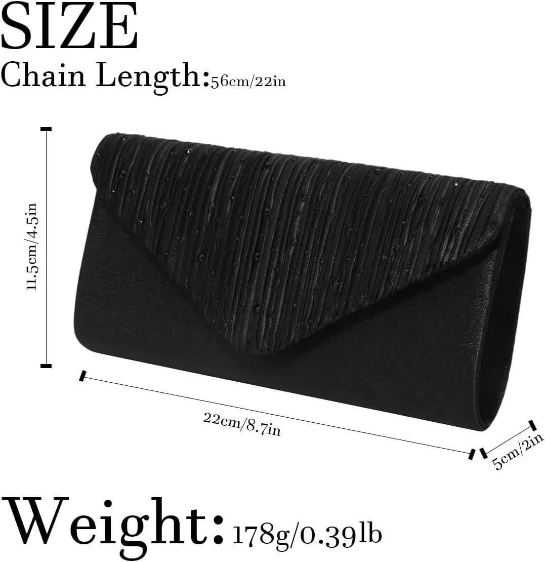 Clutch Purses for Women Formal Sparkling Rhinestones Envelope Evening Handbags for Wedding Party Cocktail Prom Ball
