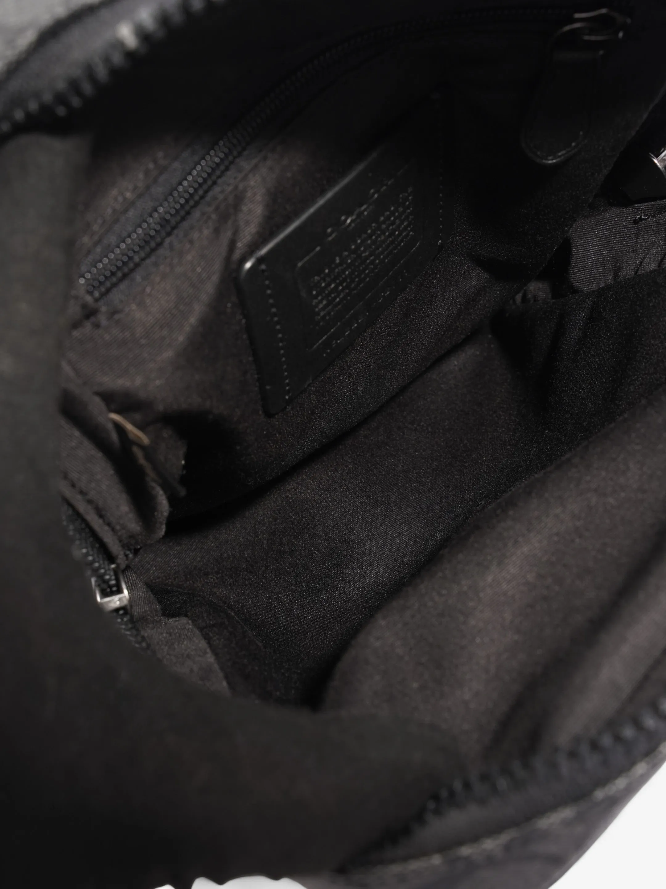 Coach Track Pack Black Coated Canvas