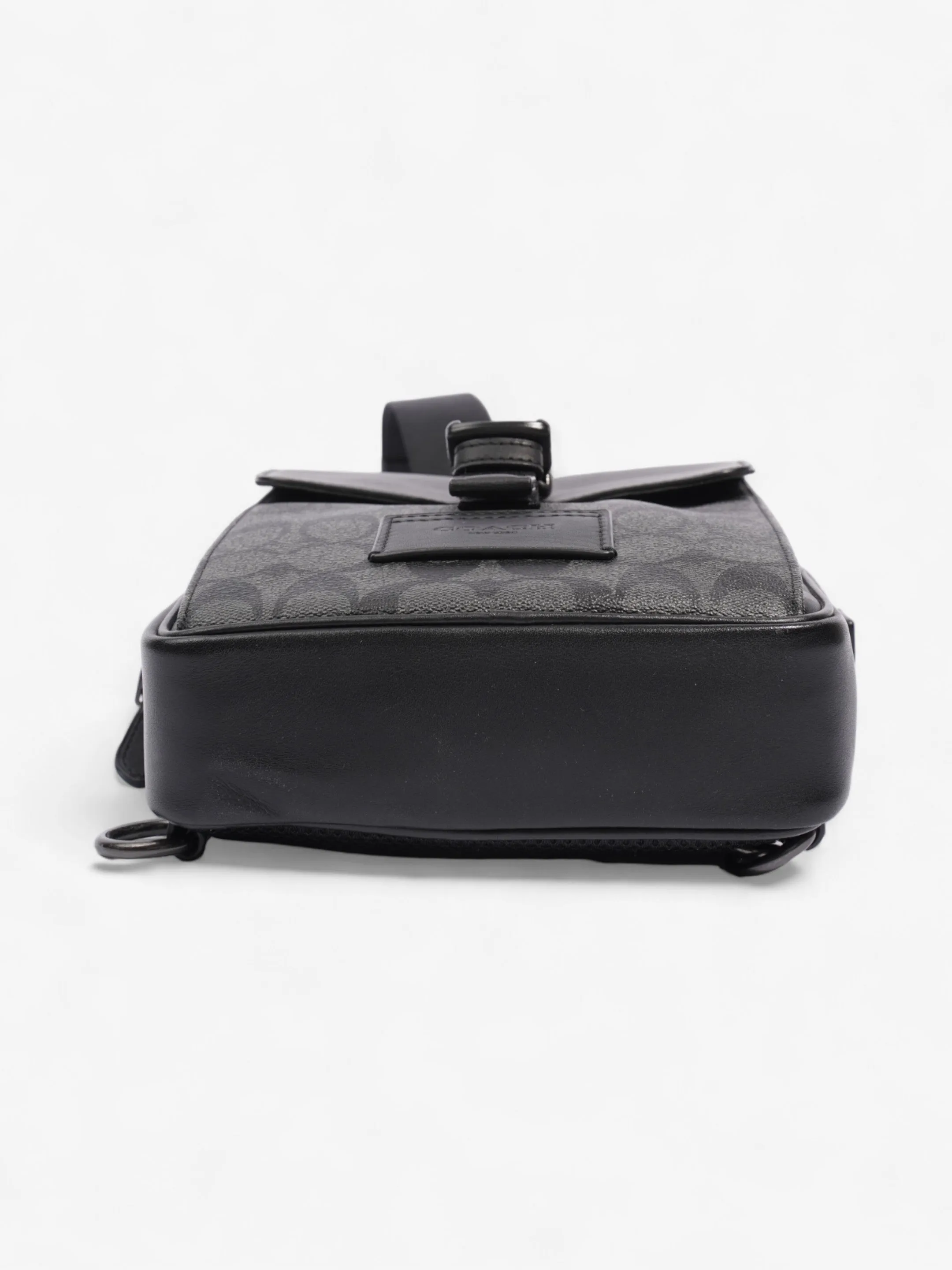 Coach Track Pack Black Coated Canvas