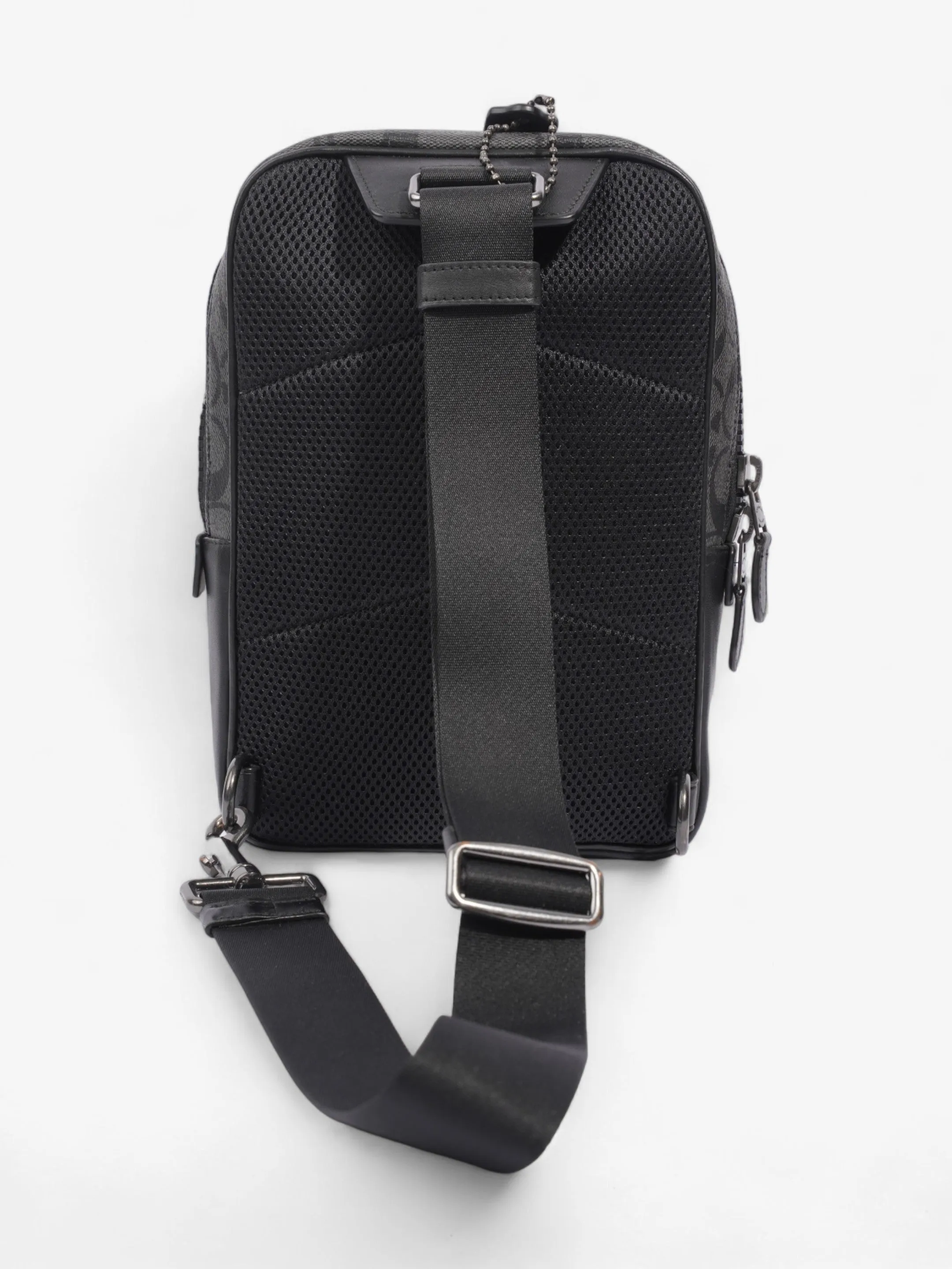 Coach Track Pack Black Coated Canvas