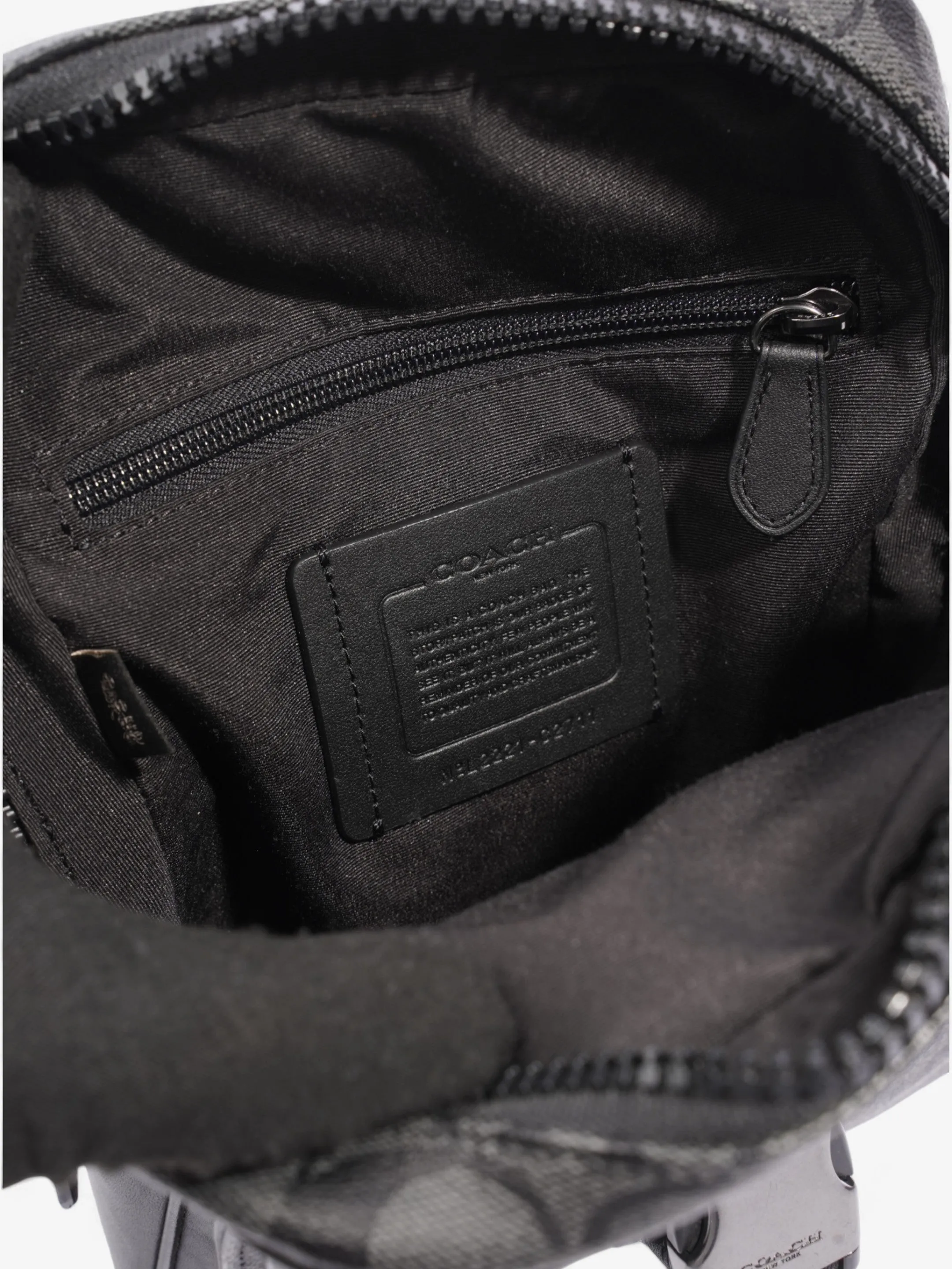 Coach Track Pack Black Coated Canvas