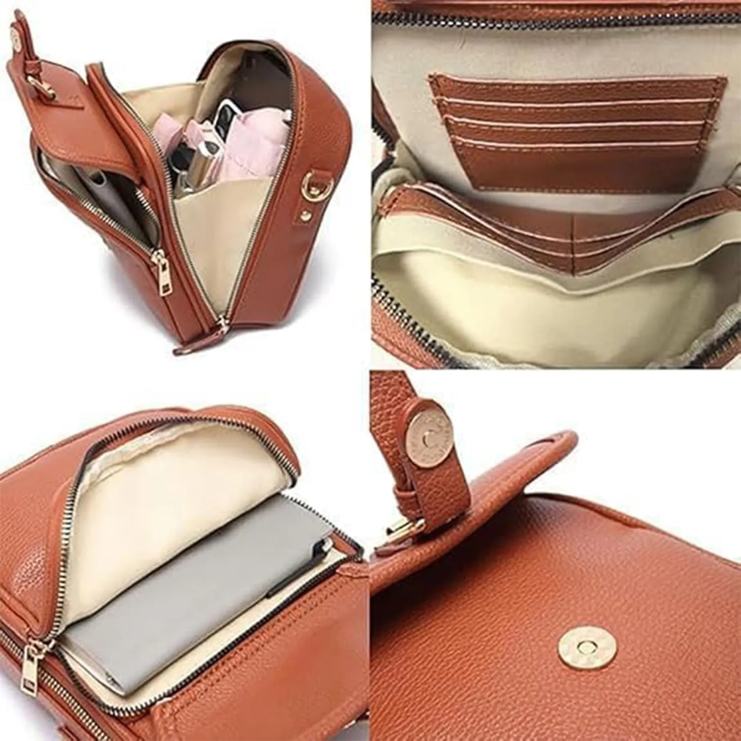 Collaboraten1 Crossbody Leather Bag, Urvashi Crossbody Bag for Women, Women's Anti-Theft Vintage Shoulder Messenger Bag