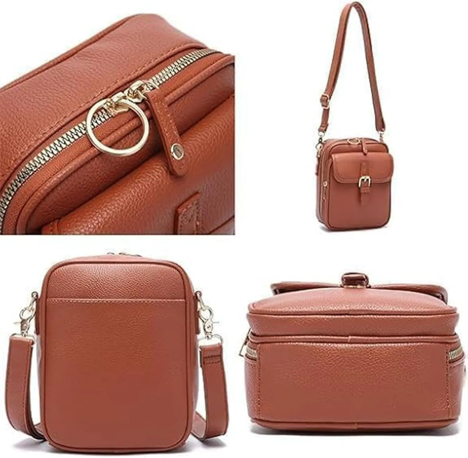 Collaboraten1 Crossbody Leather Bag, Urvashi Crossbody Bag for Women, Women's Anti-Theft Vintage Shoulder Messenger Bag