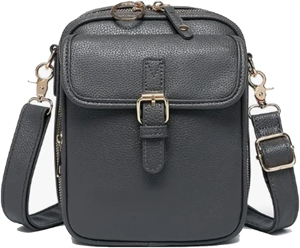 Collaboraten1 Crossbody Leather Bag,Large Capacity Collaborten Crossbody Bag for Women with 10 Card RFID