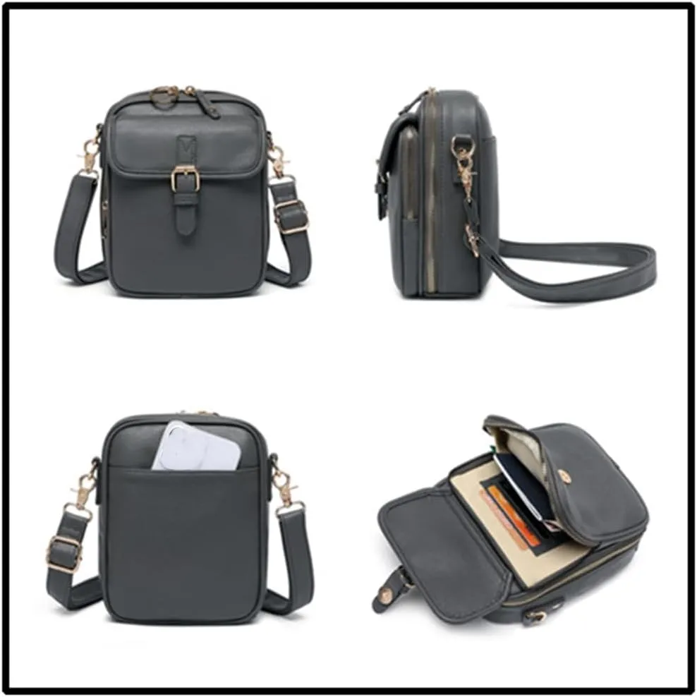 Collaboraten1 Crossbody Leather Bag,Large Capacity Collaborten Crossbody Bag for Women with 10 Card RFID