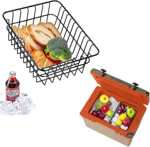 Cooler Basket for RTIC 32 QT Ultra-Light Coolers, Stainless Steel Storage Dry-Goods Basket, Keep Smaller Items Dry-Goods Basket, Compatible with Rtic Ice, Dividers, Locks RTIC Cooler Accessories etc.