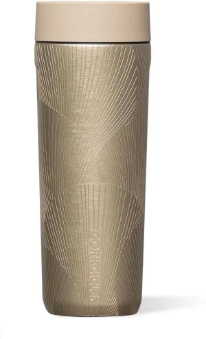 Corkcicle Commuter Cup Travel Mug with 360° Sip Lid, Champagne Dreams, 17 oz – Insulated Coffee Mug with Lid Keeps Beverages Cold 18 Hours, Hot 5 Hours – Cupholder Friendly & Spill-Proof Slim Tumbler