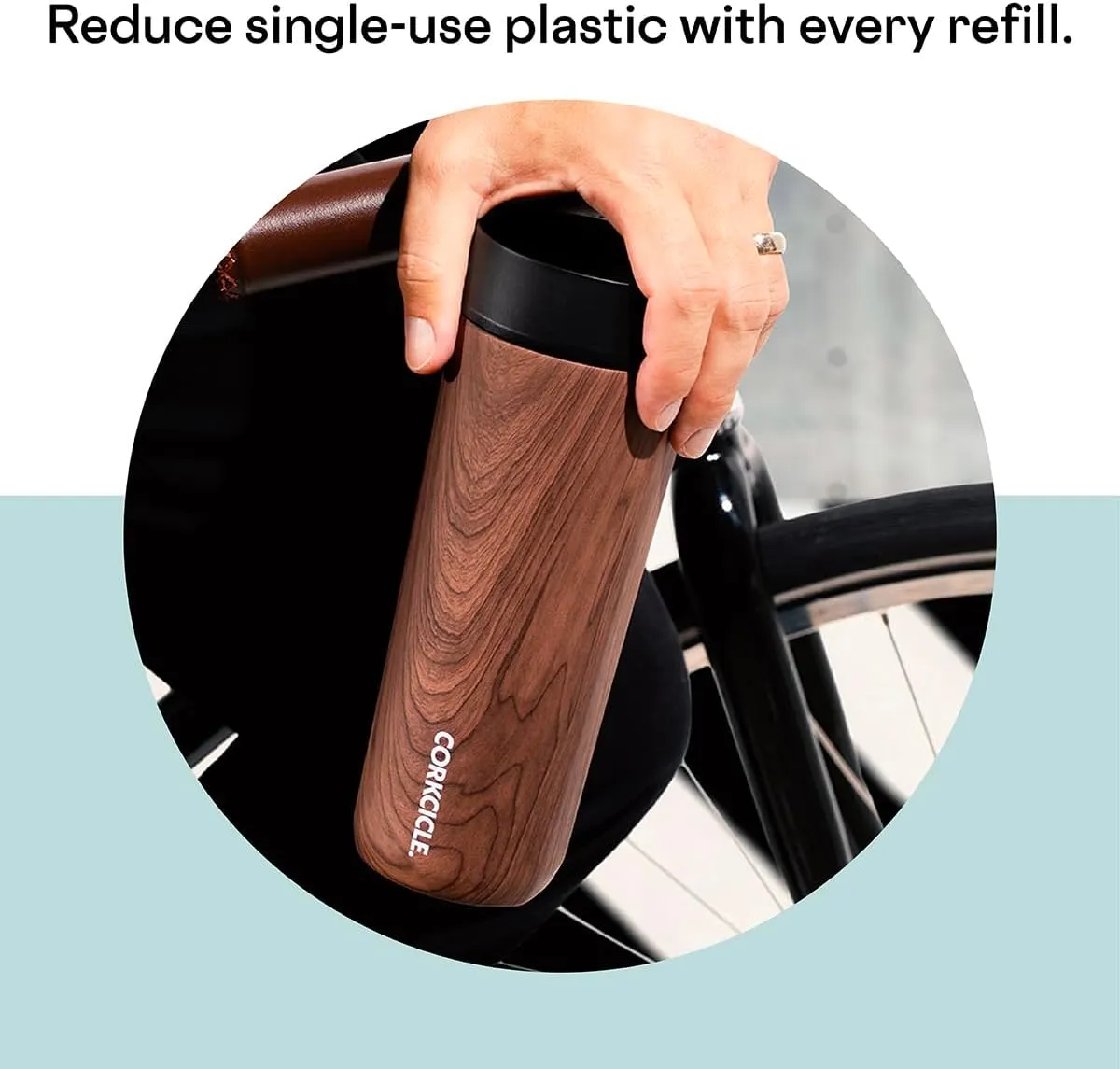 Corkcicle Commuter Cup Travel Mug with 360° Sip Lid, Gloss Powder Blue, 17 oz – Insulated Coffee Mug with Lid Keeps Beverages Cold 18 Hours, Hot 5 Hours – Cupholder Friendly & Spill-Proof Slim Tumbler