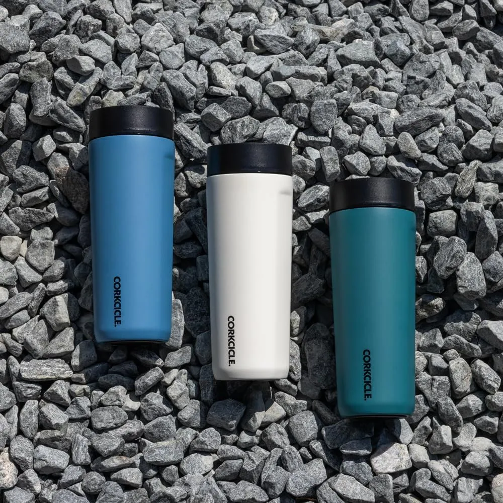 Corkcicle Commuter Cup Travel Mug with 360° Sip Lid, Gloss Powder Blue, 17 oz – Insulated Coffee Mug with Lid Keeps Beverages Cold 18 Hours, Hot 5 Hours – Cupholder Friendly & Spill-Proof Slim Tumbler
