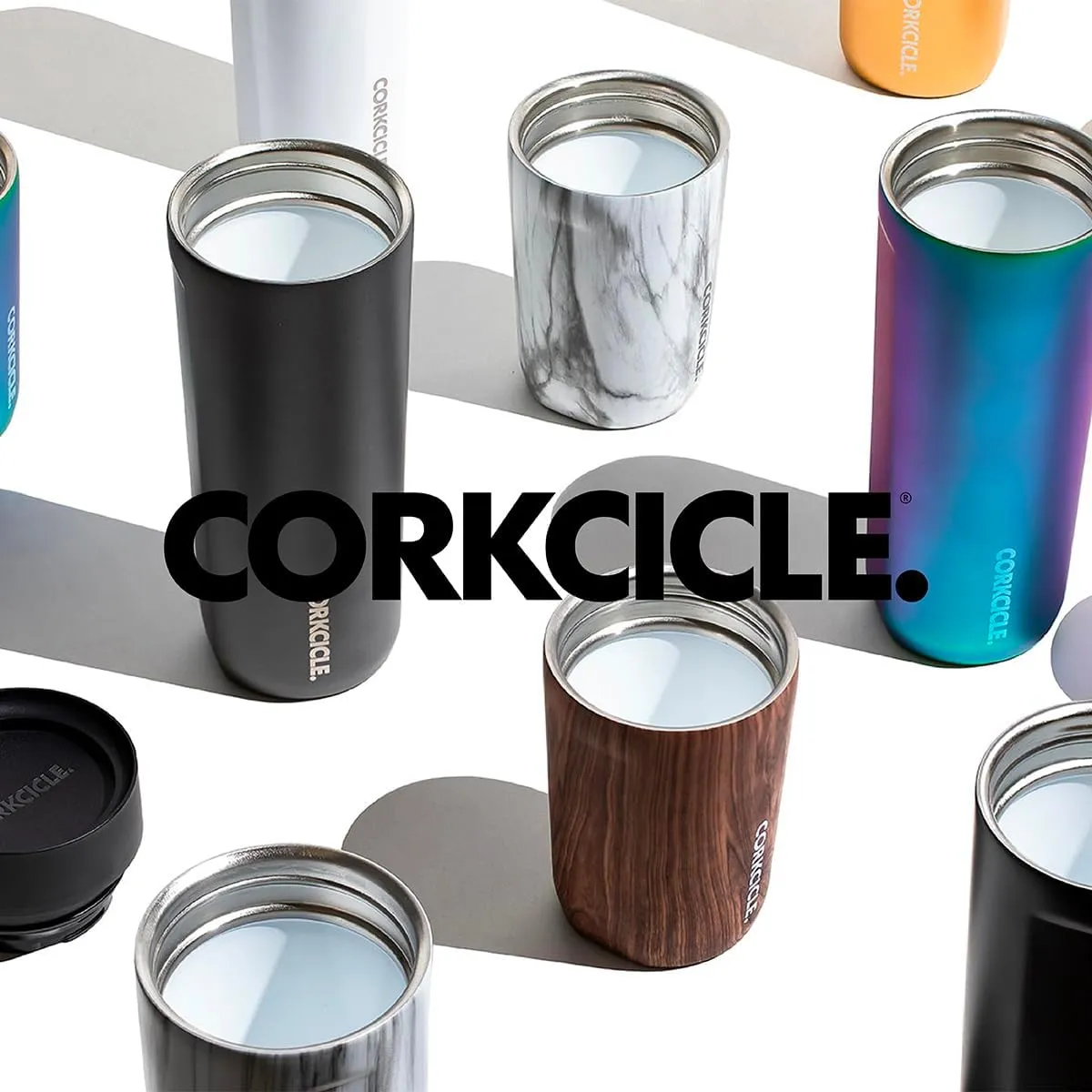 Corkcicle Commuter Cup Travel Mug with 360° Sip Lid, Gloss Powder Blue, 17 oz – Insulated Coffee Mug with Lid Keeps Beverages Cold 18 Hours, Hot 5 Hours – Cupholder Friendly & Spill-Proof Slim Tumbler
