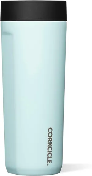 Corkcicle Commuter Cup Travel Mug with 360° Sip Lid, Gloss Powder Blue, 17 oz – Insulated Coffee Mug with Lid Keeps Beverages Cold 18 Hours, Hot 5 Hours – Cupholder Friendly & Spill-Proof Slim Tumbler