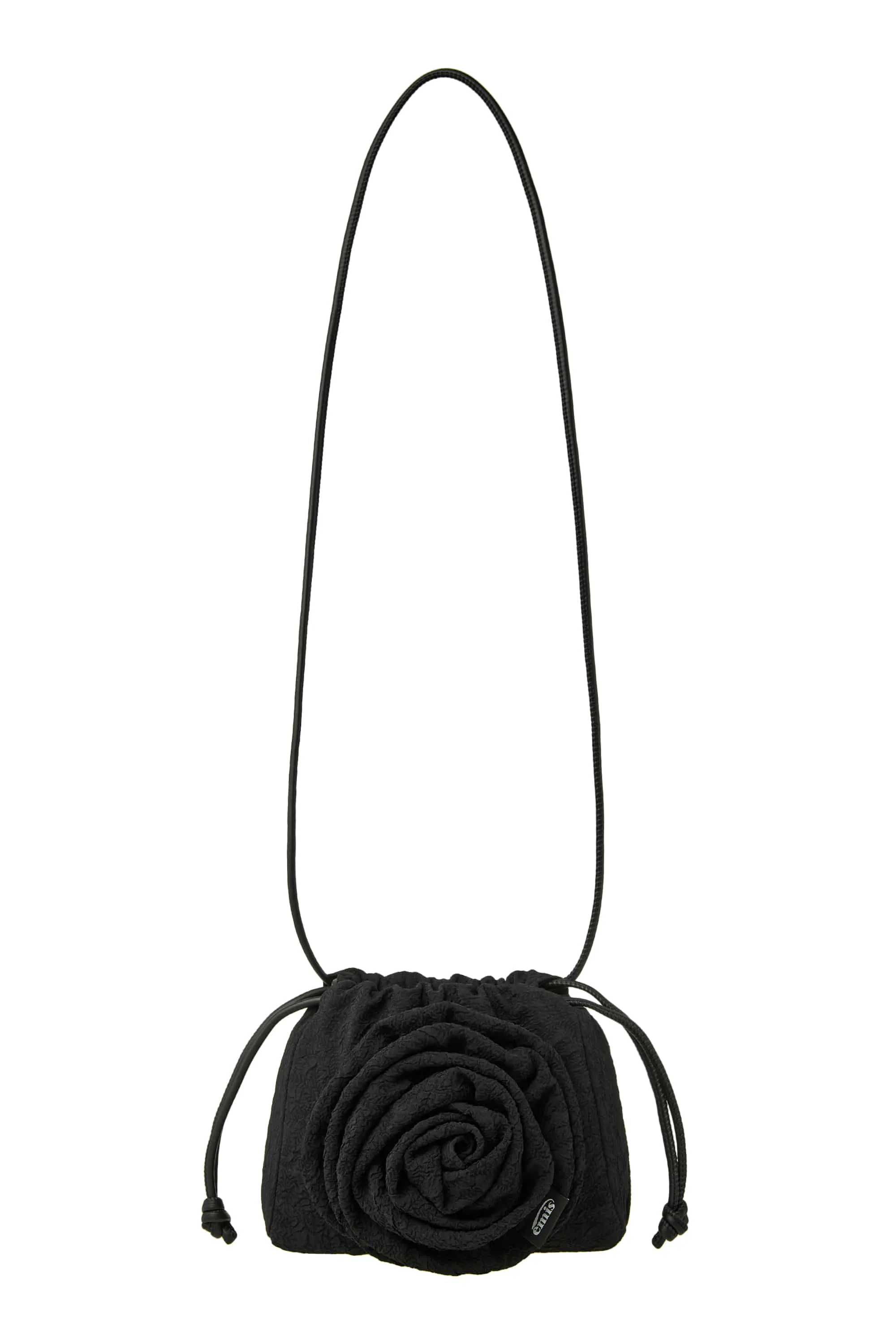 CORSAGE STRING MINI BAG-BLACK