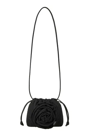 CORSAGE STRING MINI BAG-BLACK