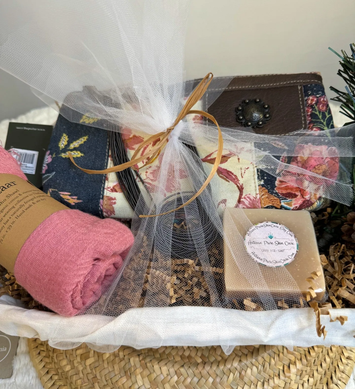 Cowgirl Spa Gift Basket-Crossbody, Necklace, Scarf