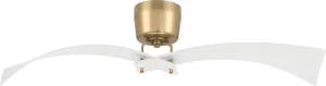 Craftmade TRN52WSB2 Tern 52" Hugger with Remote, White/Satin Brass