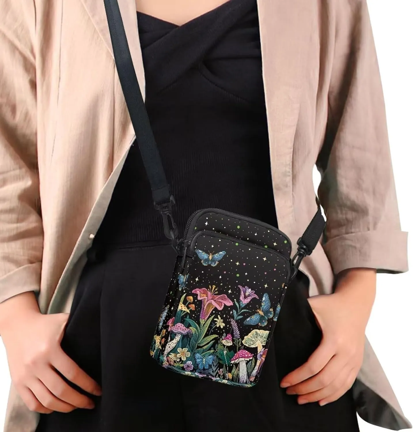 Crossbody Bag Portable Messenger Bags Satchel Bag for Purse Phone Wallet Key