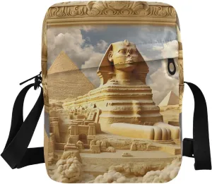 Crossbody Bag Purse Egypt Landscape Print for Women Men, Small Shoulder Pouch with Adjustable Strap 6.6×2.5×9.4 IN