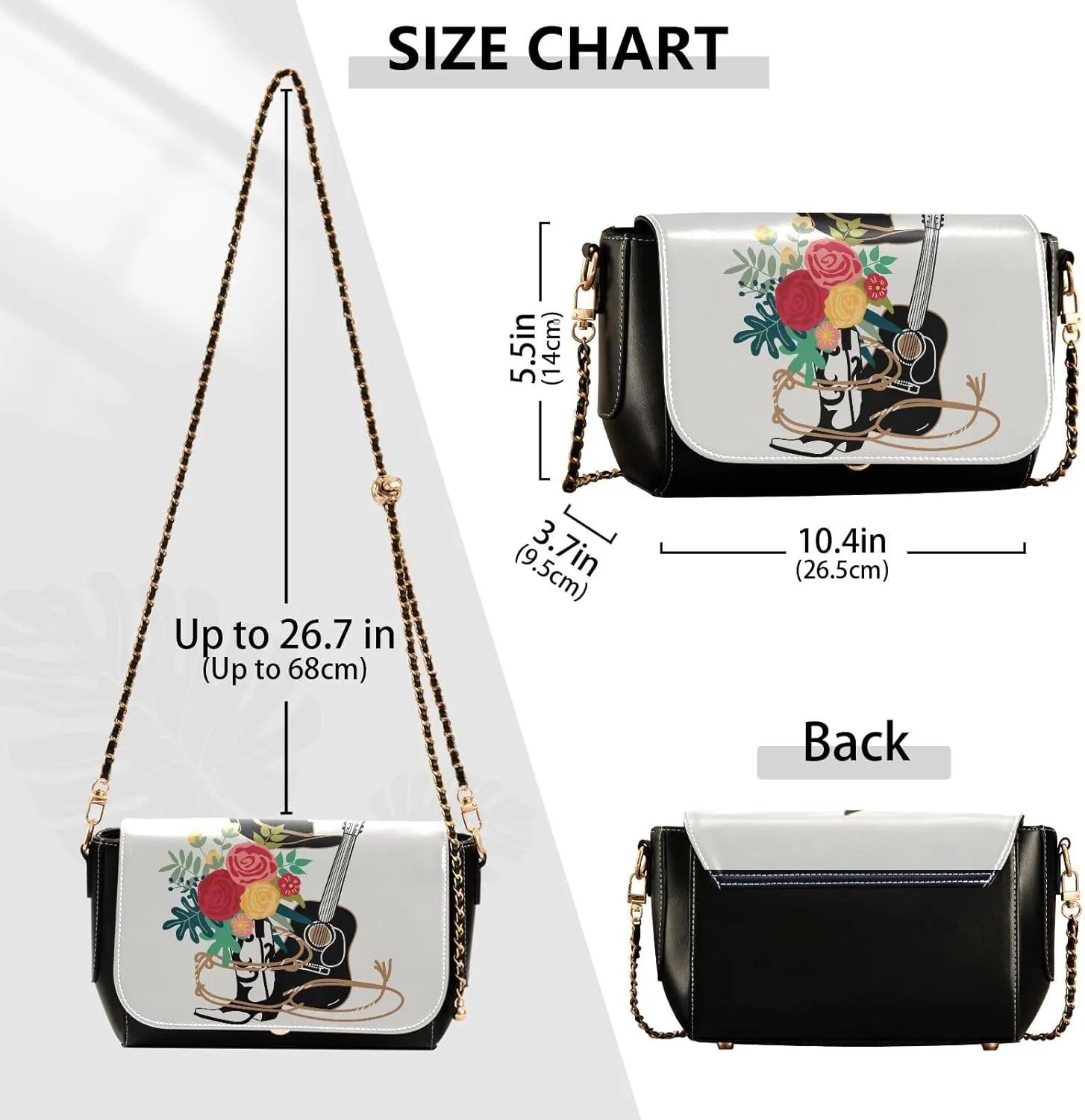 Crossbody Bags for Women Trendy Women's Black Shoulder Bag Small PU Leather Flap Cross Body Bag Handbags