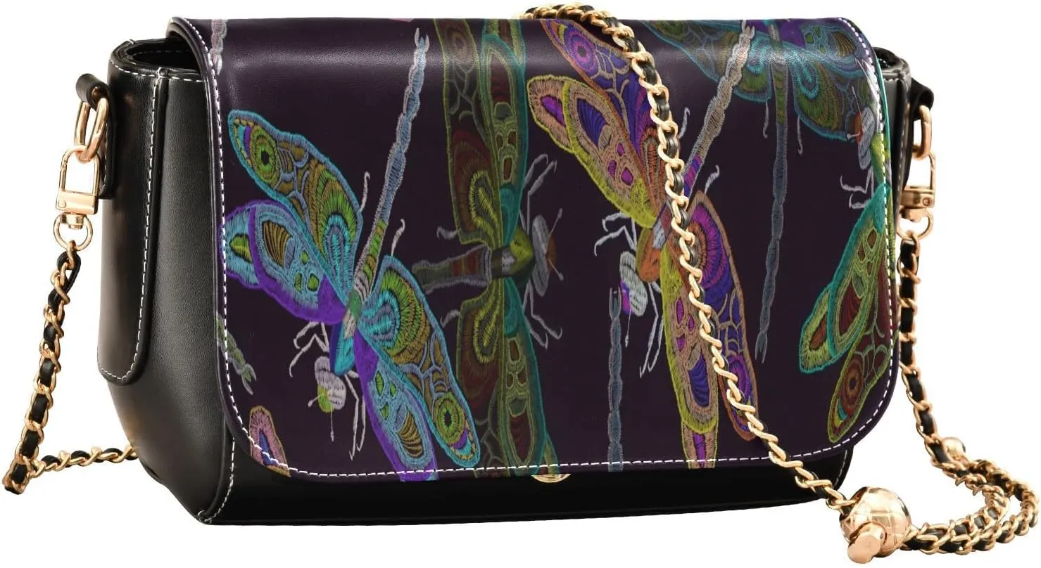 Crossbody Bags for Women Trendy Women's Black Shoulder Bag Small PU Leather Flap Cross Body Bag Handbags