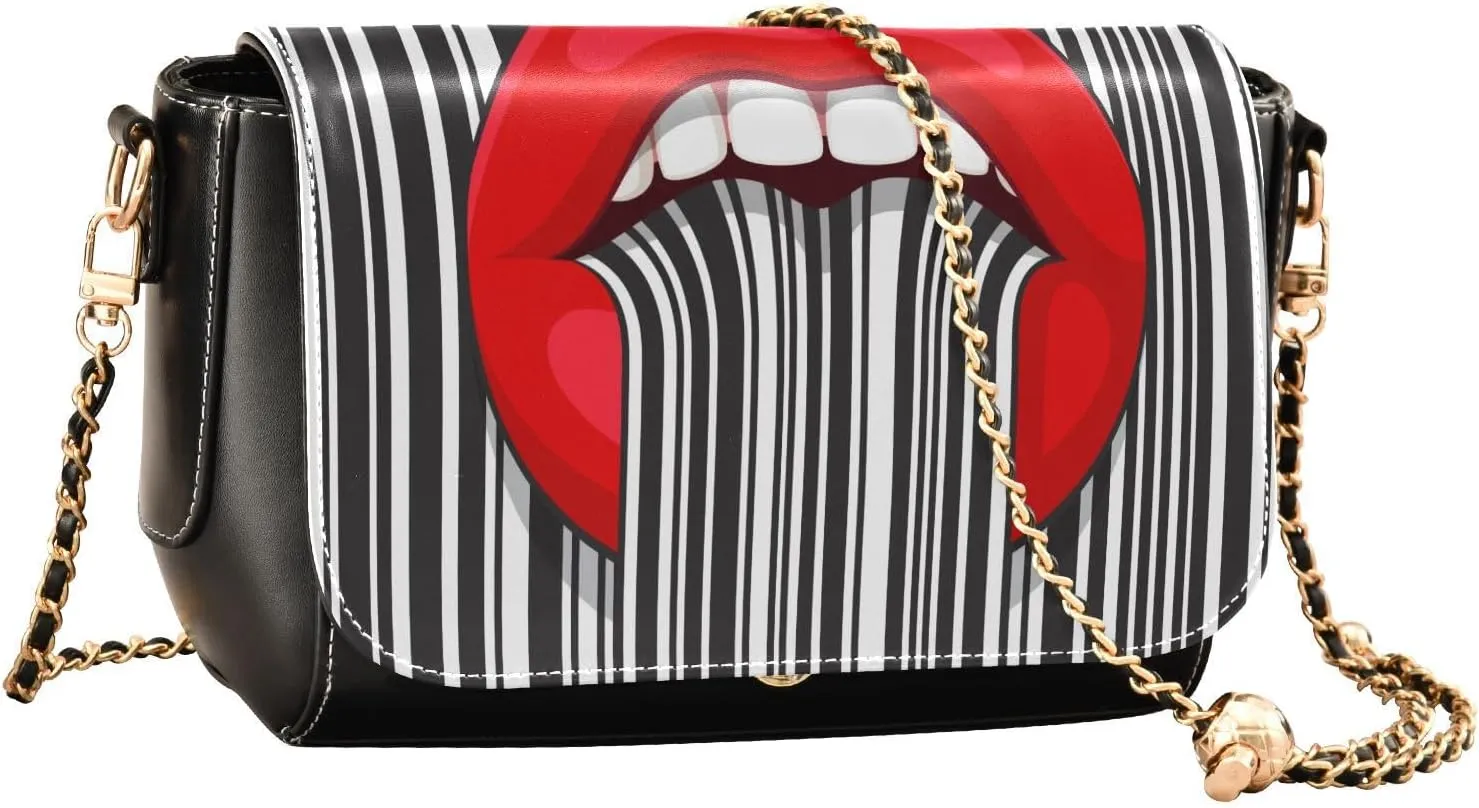 Crossbody Bags for Women Trendy Women's Black Shoulder Bag Small PU Leather Flap Cross Body Bag Handbags