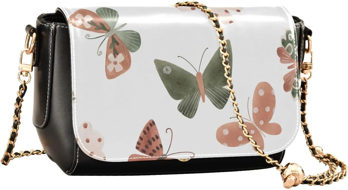 Crossbody Bags for Women Trendy Women's Black Shoulder Bag Small PU Leather Flap Cross Body Bag Handbags
