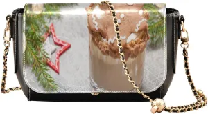 Crossbody Bags for Women Trendy Women's Black Shoulder Bag Small PU Leather Flap Cross Body Bag Handbags