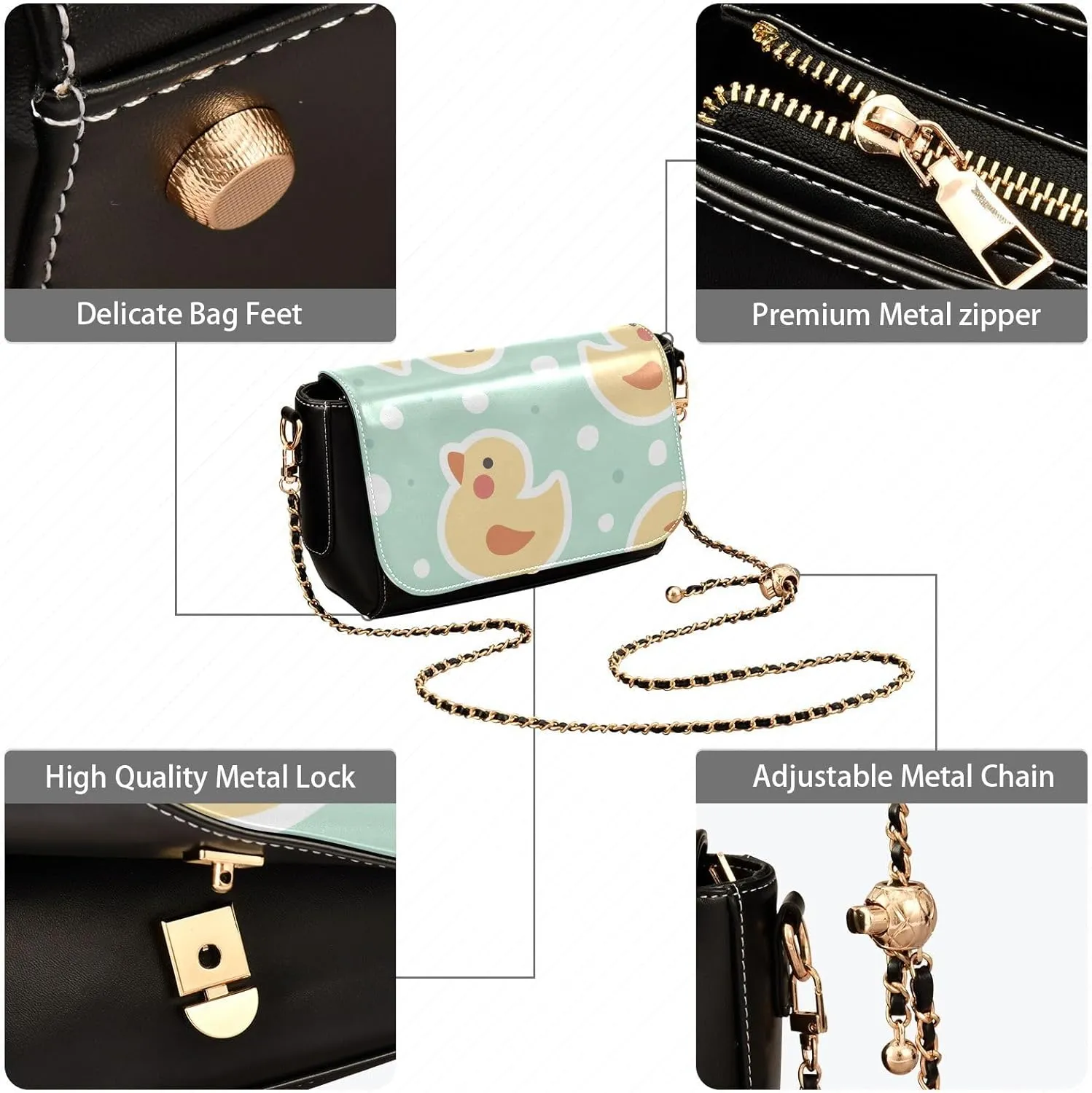 Crossbody Bags for Women Trendy Women's Black Shoulder Bag Small PU Leather Flap Cross Body Bag Handbags