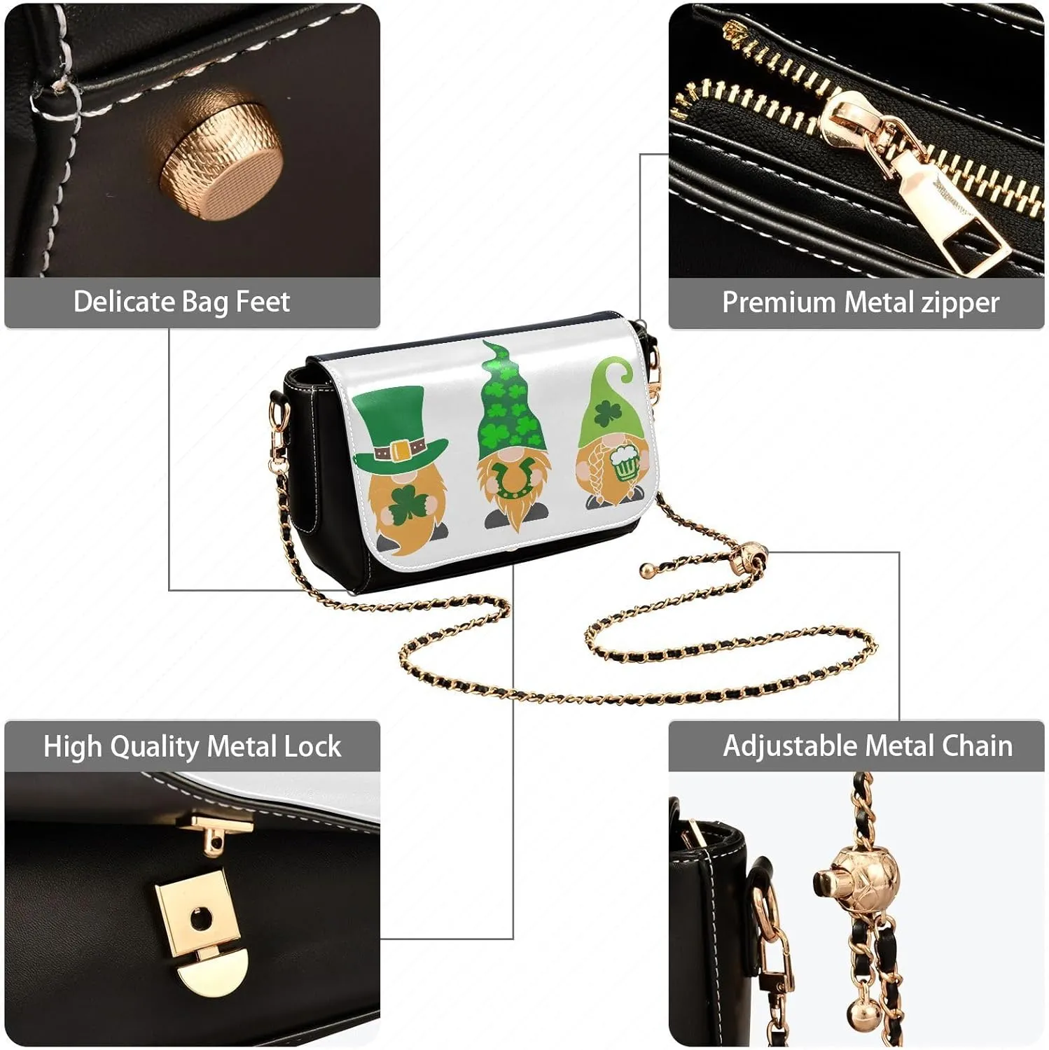 Crossbody Bags for Women Trendy Women's Black Shoulder Bag Small PU Leather Flap Cross Body Bag Handbags