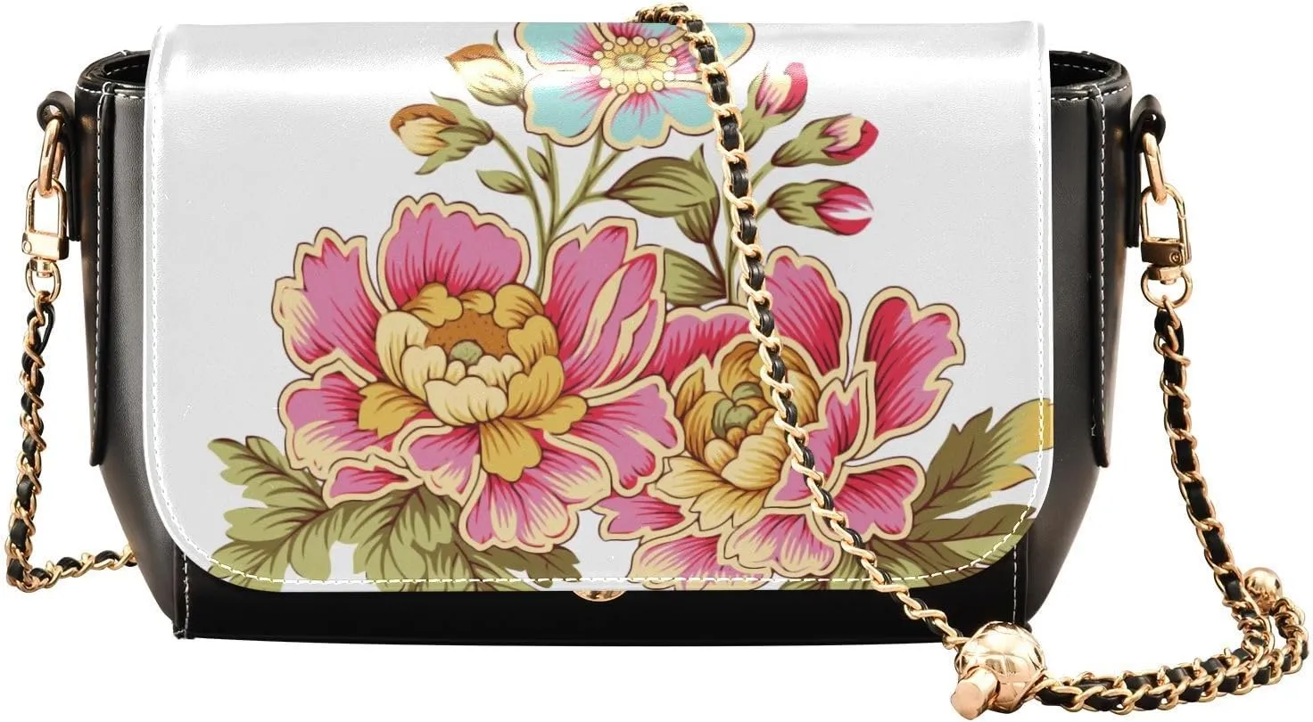 Crossbody Bags for Women Trendy Women's Black Shoulder Bag Small PU Leather Flap Cross Body Bag Handbags