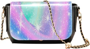 Crossbody Bags for Women Trendy Women's Black Shoulder Bag Small PU Leather Flap Cross Body Bag Handbags
