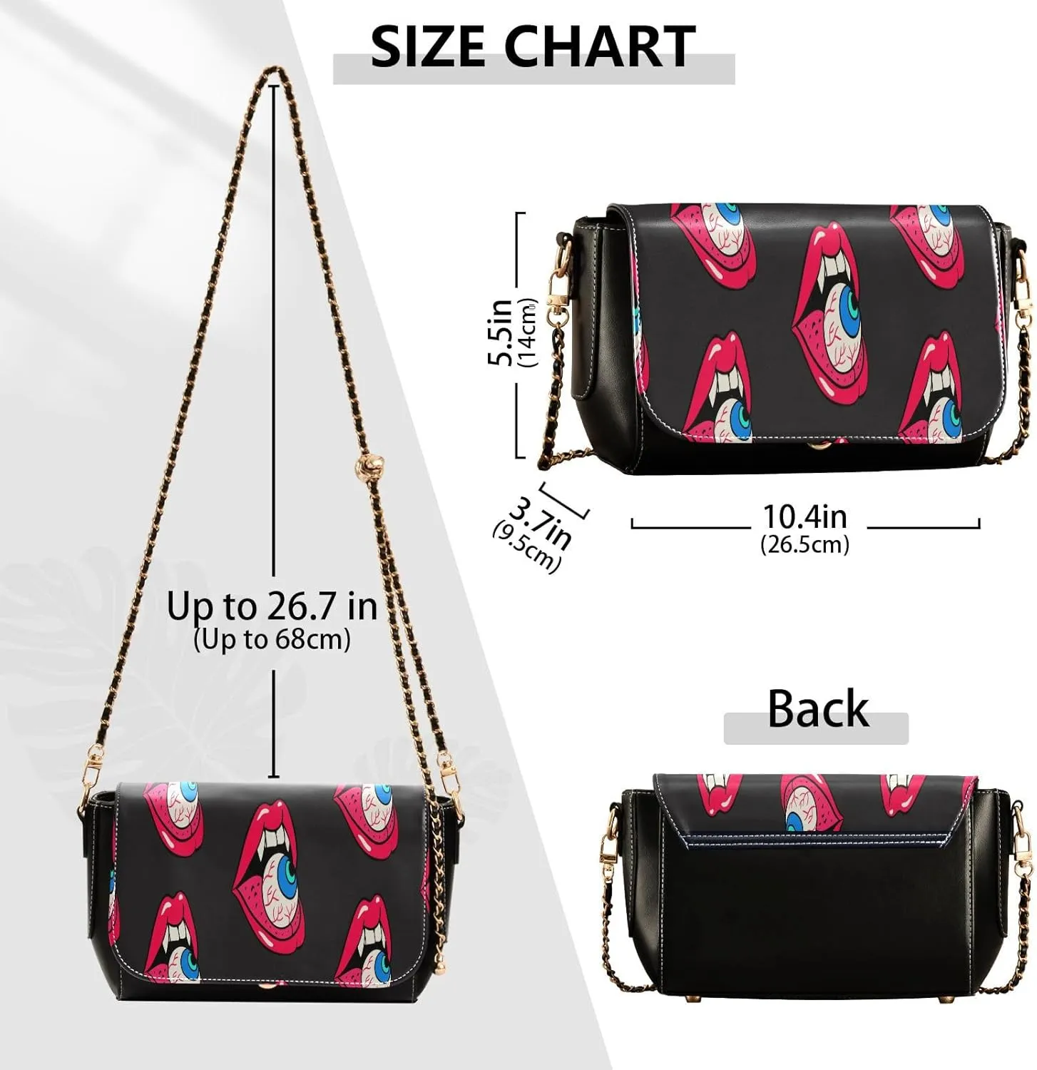 Crossbody Bags for Women Trendy Women's Black Shoulder Bag Small PU Leather Flap Cross Body Bag Handbags
