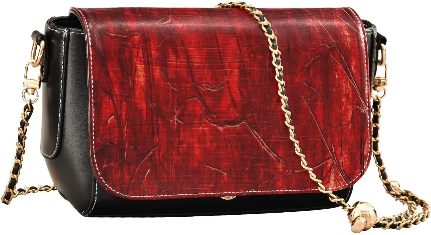 Crossbody Bags for Women Trendy Women's Black Shoulder Bag Small PU Leather Flap Cross Body Bag Handbags