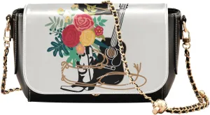 Crossbody Bags for Women Trendy Women's Black Shoulder Bag Small PU Leather Flap Cross Body Bag Handbags