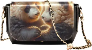 Crossbody Bags for Women Trendy Women's Black Shoulder Bag Small PU Leather Flap Cross Body Bag Handbags