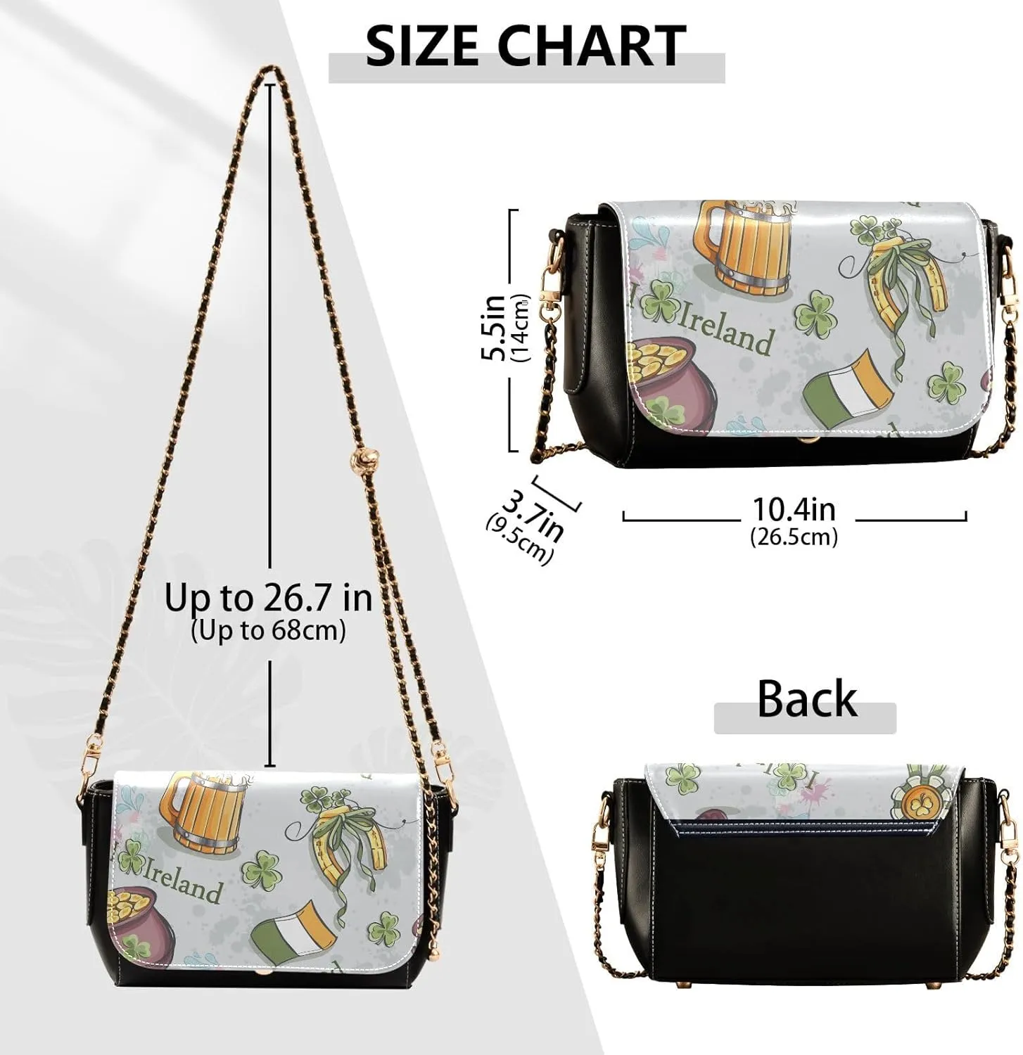 Crossbody Bags for Women Trendy Women's Black Shoulder Bag Small PU Leather Flap Cross Body Bag Handbags