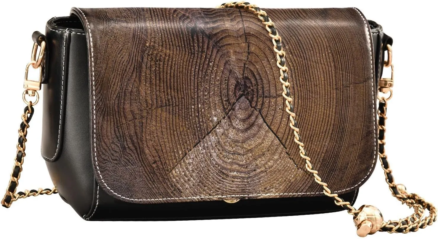 Crossbody Bags for Women Trendy Women's Black Shoulder Bag Small PU Leather Flap Cross Body Bag Handbags